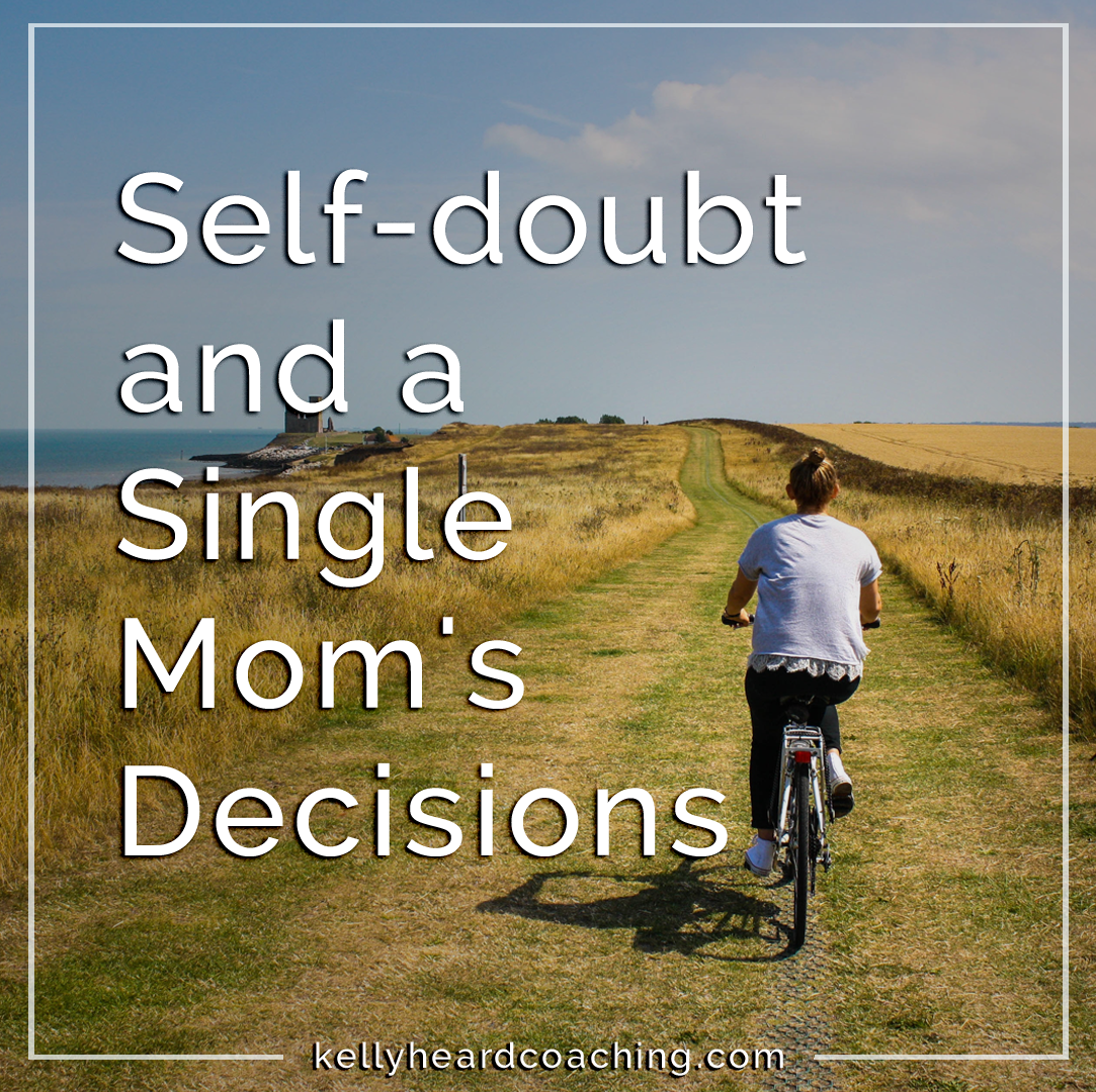 Self Doubt and a Single Moms Decisions Kelly Heard coaching woman riding bicycle